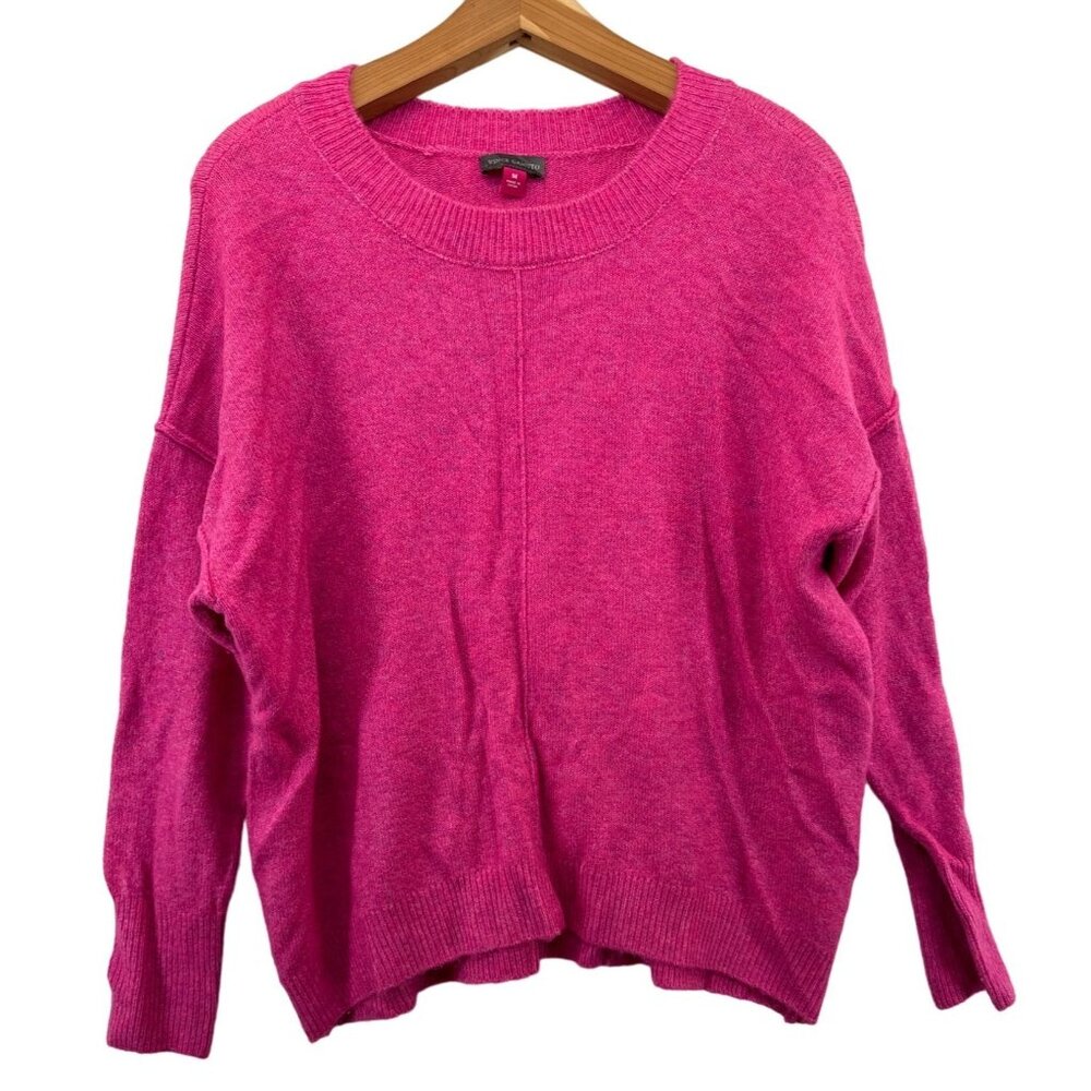 Vince Camuto Women Sweater Sz M Pink Paradox Center Seam Cozy Comfy SoftAF Femme